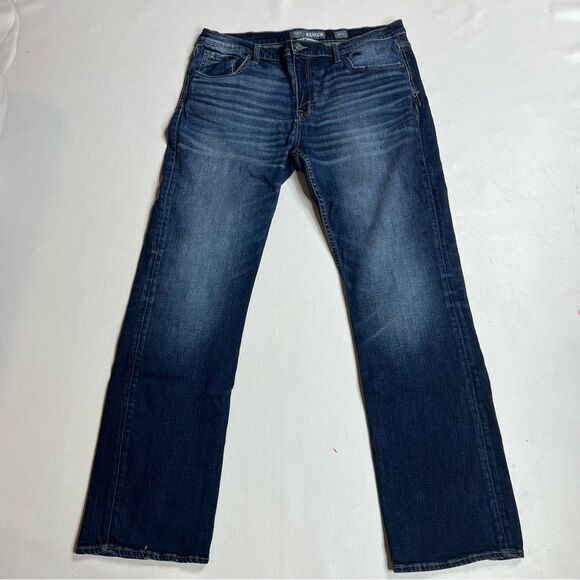 Men’s BKE Tyler Dark Blue Straight Jeans 38 Long - Picture 1 of 5